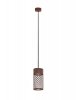Minimalistyczna lampa wisząca wewnętrzna/zewnętrzna LED aluminiowa kolor rdzawy designerska IP65 DONZUELA LE75149 Luces Exclusivas